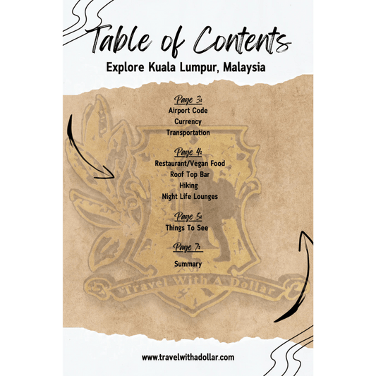 Kuala Lumpur, Malaysia Travel Guide
